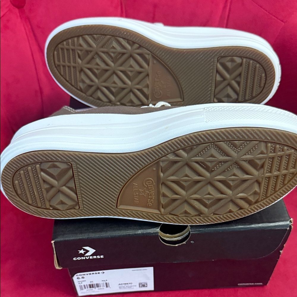 Converse Chuck Taylor Platform High Top Sneakers - Brown & White - Picture 3 of 5